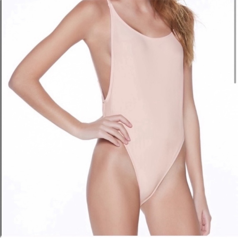 Dippin Daisy's Swimwear One Piece Bathing Suit Blush Pink Low Back XL